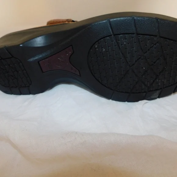 Ariat Mules Womans 5.5 Tan/brn Western slip on Clog convertible Strap Leather - Picture 6 of 6